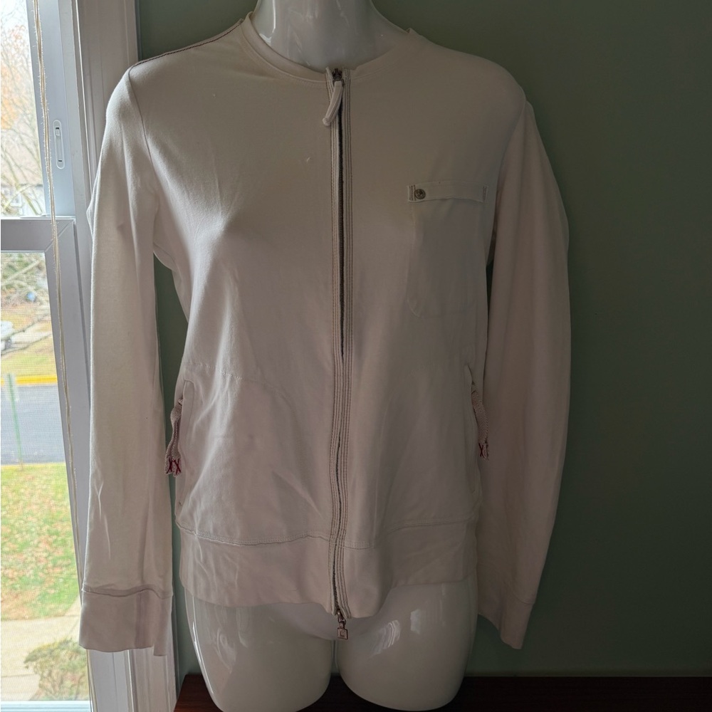 Marithe Francois Girbaud White Bomber Jacket